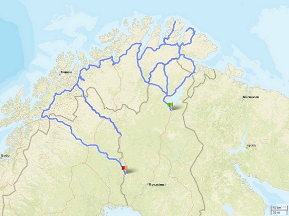 Bike travel map